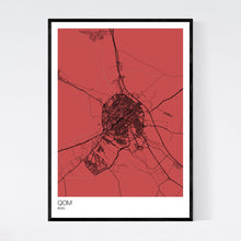 Load image into Gallery viewer, Qom City Map Print