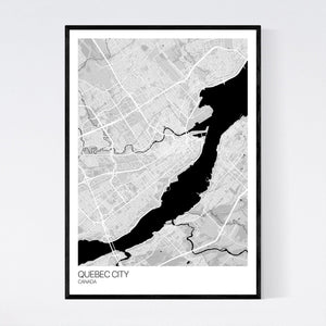 Map of Quebec City, Canada