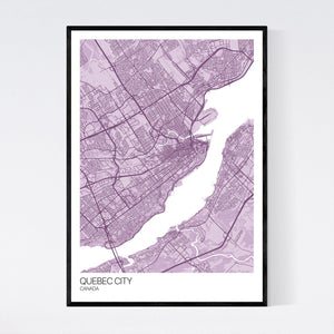 Quebec City City Map Print