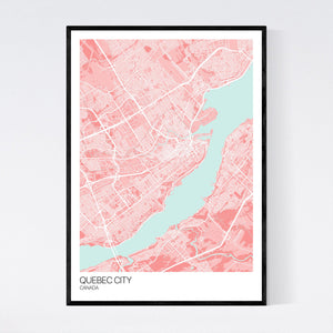 Quebec City City Map Print