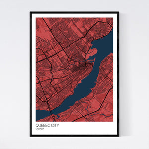 Quebec City City Map Print