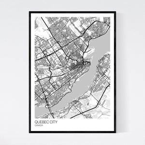 Quebec City City Map Print