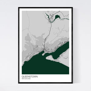 Queenstown City Map Print