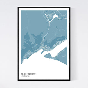 Queenstown City Map Print