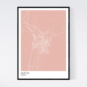 Quetta City Map Print