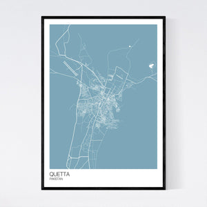 Quetta City Map Print