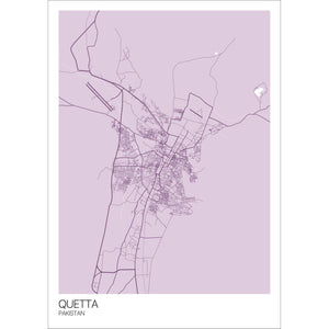 Map of Quetta, Pakistan