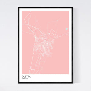 Quetta City Map Print