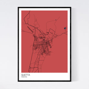 Quetta City Map Print