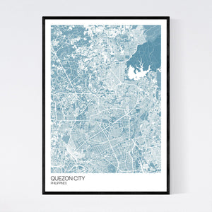 Quezon City City Map Print