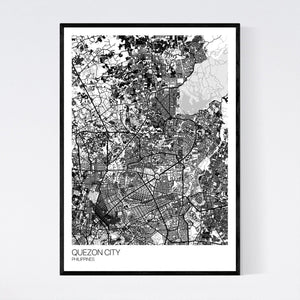 Quezon City City Map Print