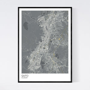Quito City Map Print