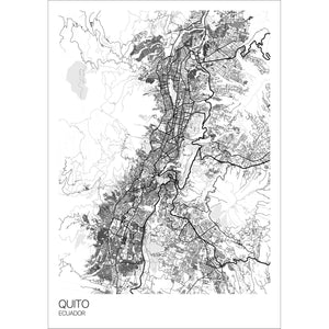 Map of Quito, Ecuador