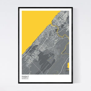 Rabat City Map Print
