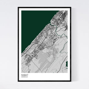 Rabat City Map Print