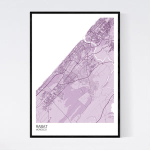 Rabat City Map Print