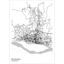 Load image into Gallery viewer, Map of Rajshahi, Bangladesh