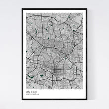 Load image into Gallery viewer, Raleigh City Map Print