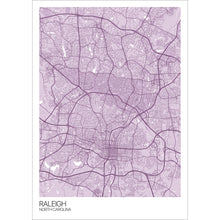 Load image into Gallery viewer, Map of Raleigh, North Carolina