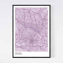 Load image into Gallery viewer, Map of Raleigh, North Carolina