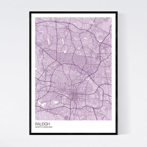 Map of Raleigh, North Carolina