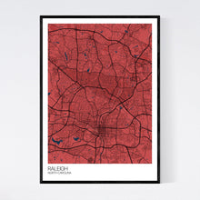 Load image into Gallery viewer, Raleigh City Map Print