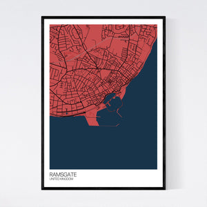 Ramsgate Town Map Print