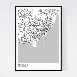 Ramsgate Town Map Print