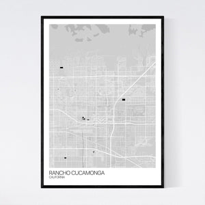 Rancho Cucamonga City Map Print