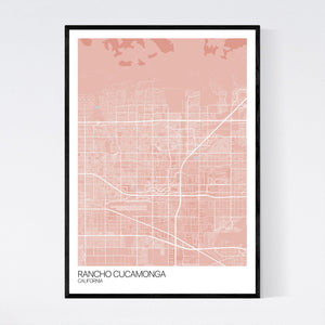 Rancho Cucamonga City Map Print