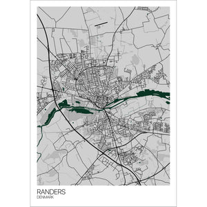 Map of Randers, Denmark
