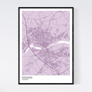 Randers City Map Print