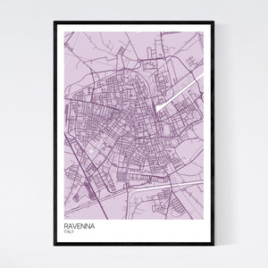 Ravenna City Map Print