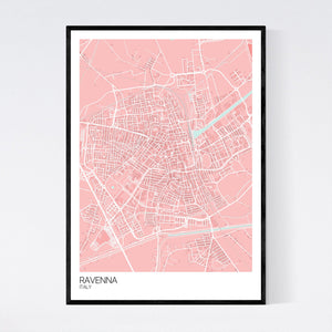 Ravenna City Map Print