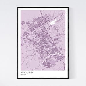 Rawalpindi City Map Print