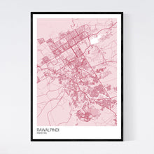 Load image into Gallery viewer, Rawalpindi City Map Print