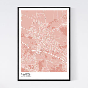Rayleigh City Map Print