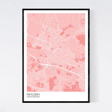 Load image into Gallery viewer, Rayleigh City Map Print