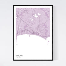 Load image into Gallery viewer, Rayong City Map Print