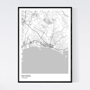 Map of Rayong, Thailand
