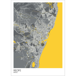 Map of Recife, Brazil