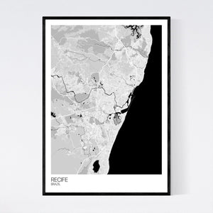 Recife City Map Print