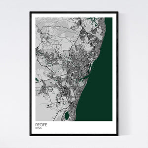 Recife City Map Print
