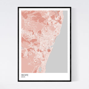 Recife City Map Print