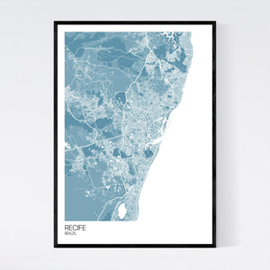 Recife City Map Print