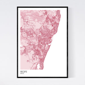 Recife City Map Print