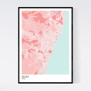 Recife City Map Print