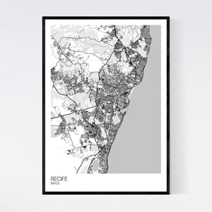 Recife City Map Print