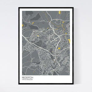 Map of Redditch, United Kingdom