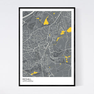 Redhill City Map Print